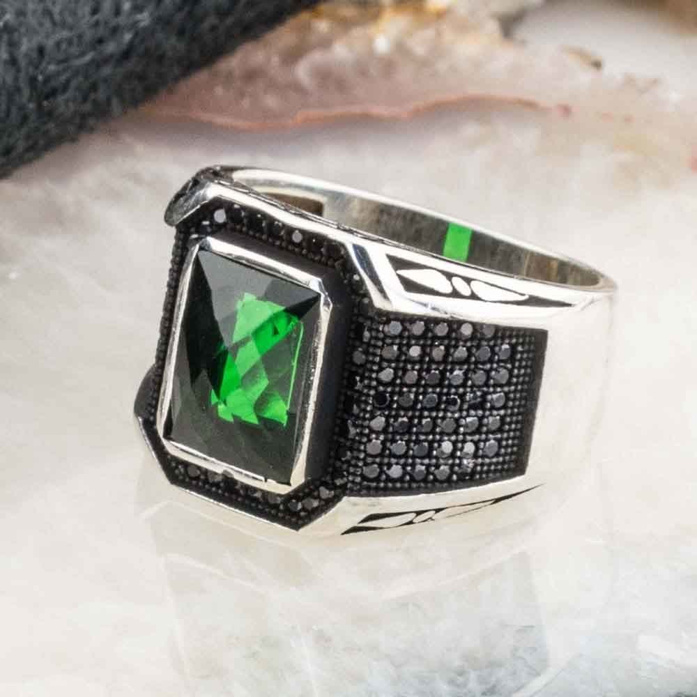yesil-zirkon-tasli-gumus-erkek-yuzuk-3818