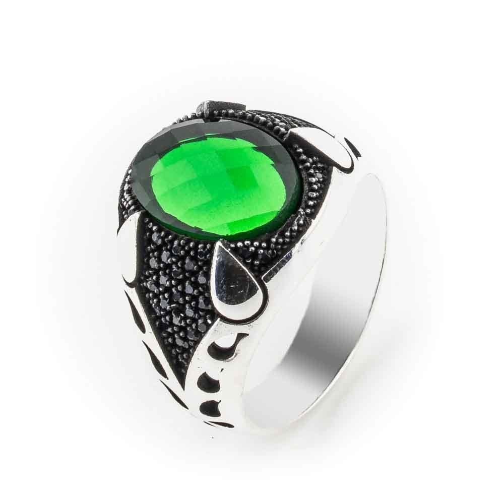 yesil-zirkon-tasli-gumus-erkek-yuzuk-model-3-3795
