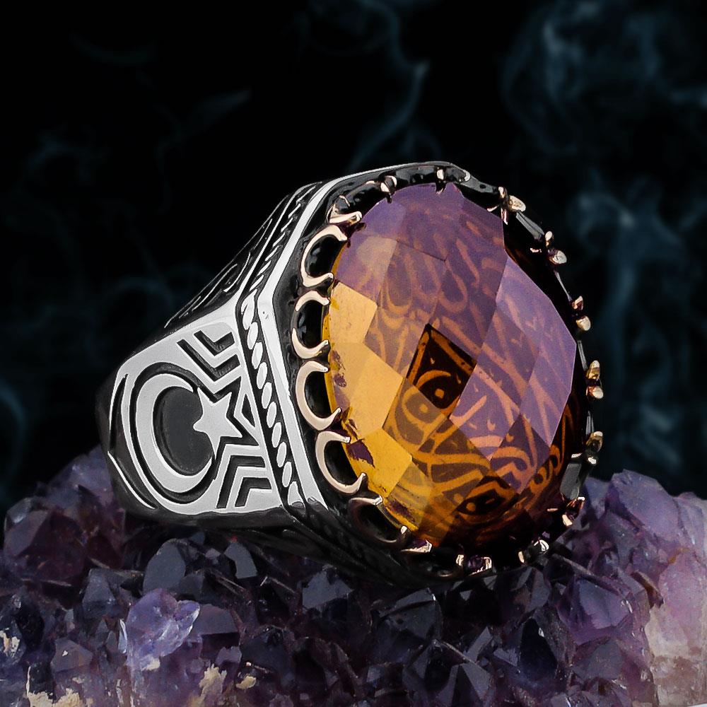 zultanit-tasli-la-galibe-illallah-yazili-ayyildiz-tasarimli-gumus-erkek-yuzuk-6246